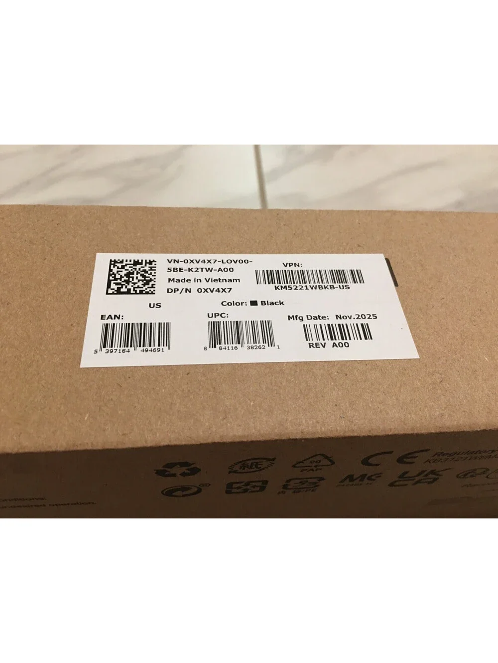 Dell Wireless Keyboar and Mouse KB3121Wt / MS3121Wt SD-8160, New